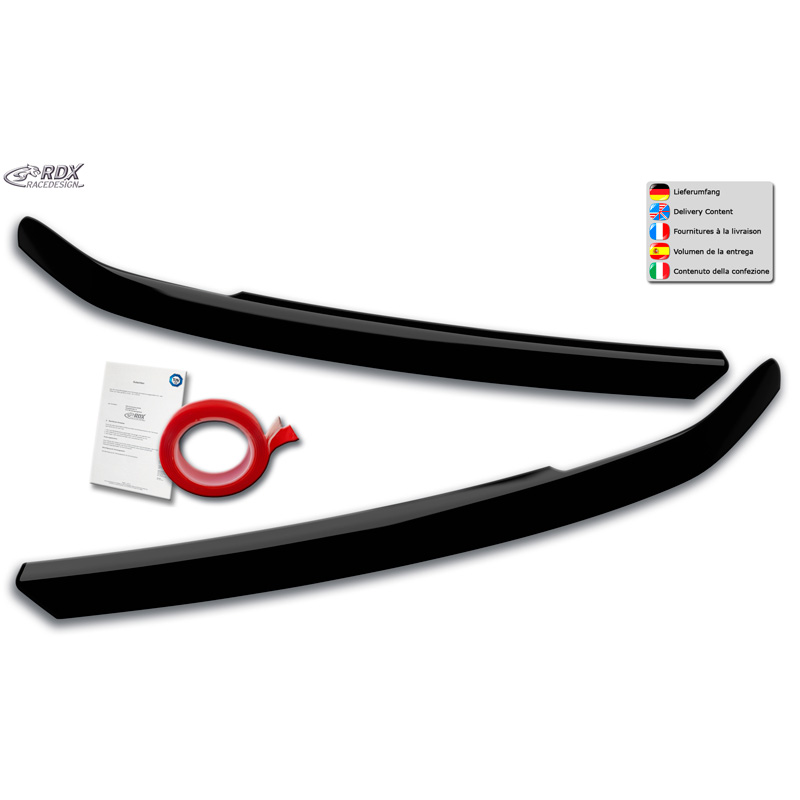 Head light spoilers  Audi A6 (C8) Sedan/Avant 2018- (ABS Gloss Black)