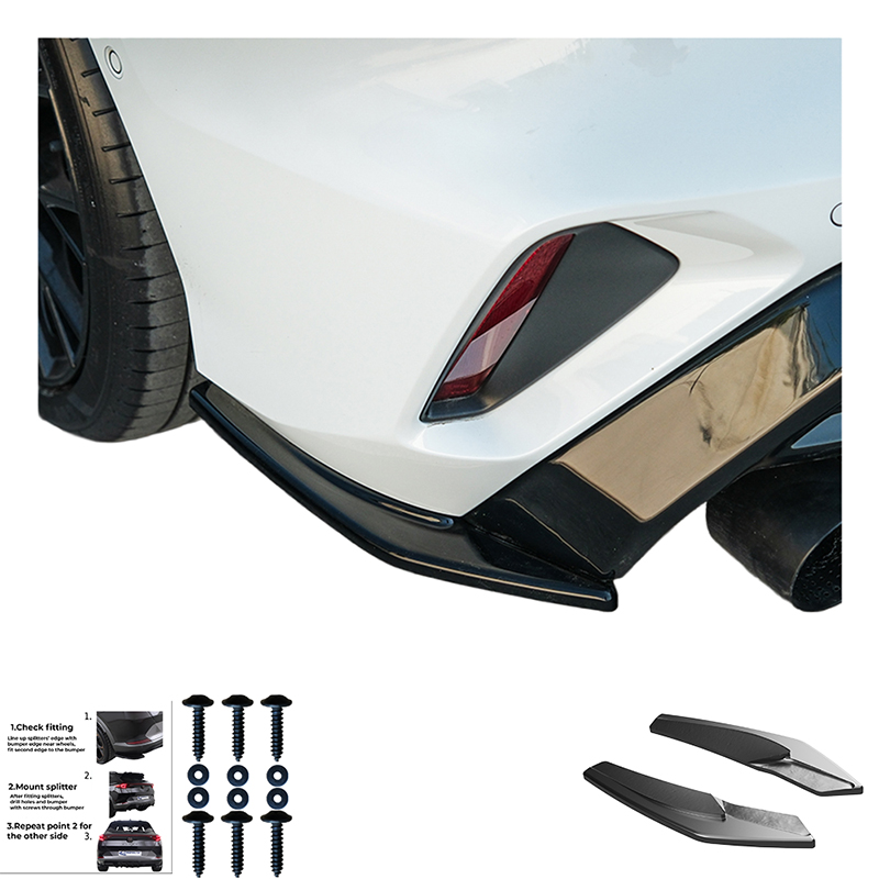 Oneway Rear Side Diffusors  Audi A3 (8Y) Sedan S-Line/S3 Facelift 2025- - Gloss black