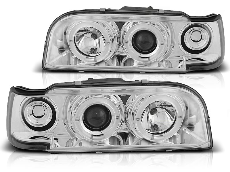 Headlights Volvo 850 92-96 Angel Eyes chrome
