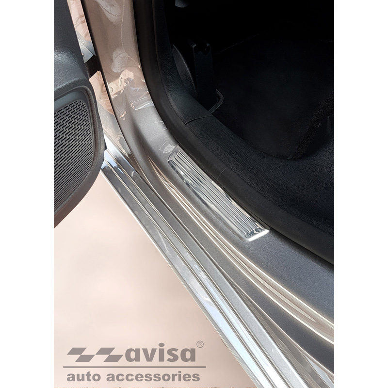 Inox door sill protectors  Mercedes B-Class W247 2019- 2-pieces (rear doors)