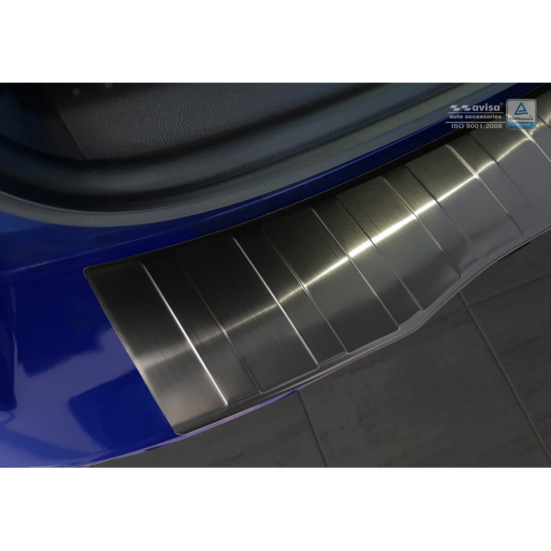 Black Stainless Steel Rear bumper protector  Ford Tourneo Courier/Transit Courier 2014- 'Ribs'