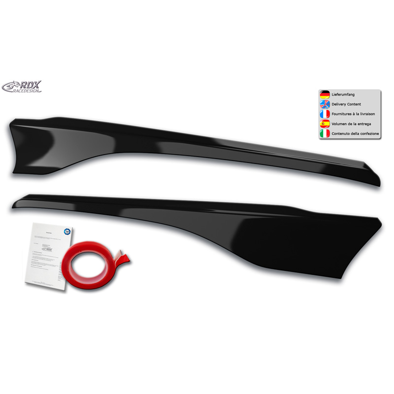 Head light spoilers  Ford Transit Custom & Tourneo Custom Facelift 2018- (ABS Gloss Black)