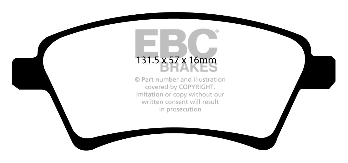 EBC Brakes SUZUKI SX4 1.9 TD 2006-2009 Remblokken voorzijde gree