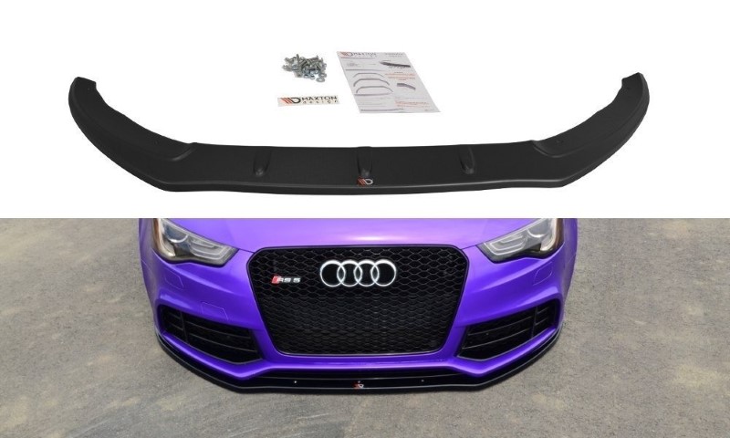 Voorspoiler passend voor Audi RS5 8T /  8T FL Glanzend Zwart