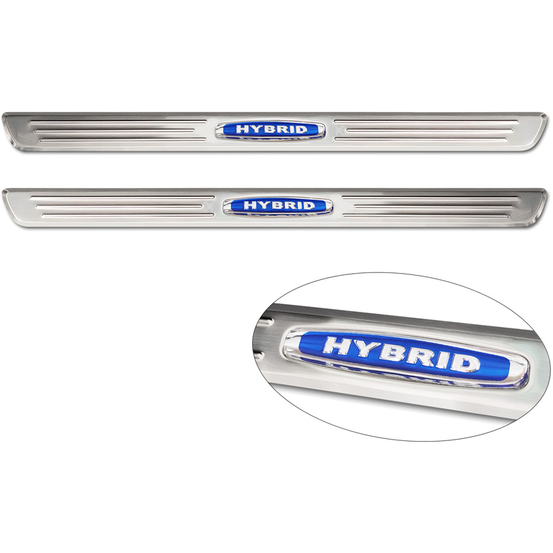 Inox door sill protectors  Kia Sportage V 2021- 'Hybrid' - 2-pieces
