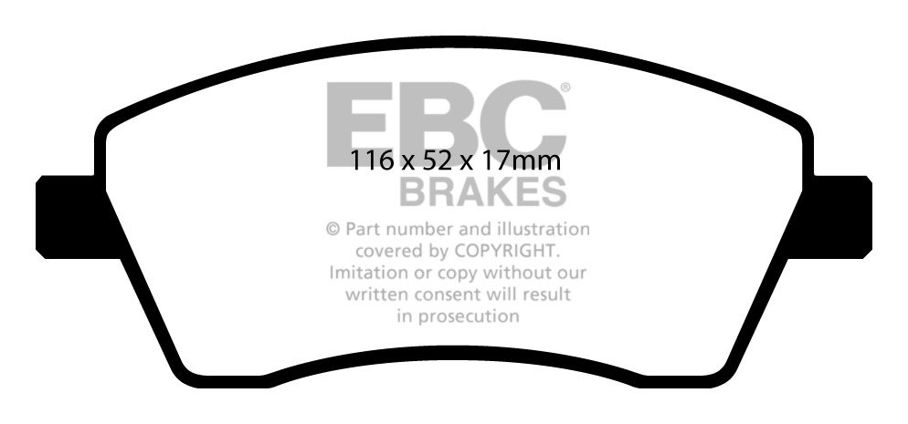 EBC Brakes RENAULT Modus 1.5 D (65) 2004-.. Remblokken voorzijde
