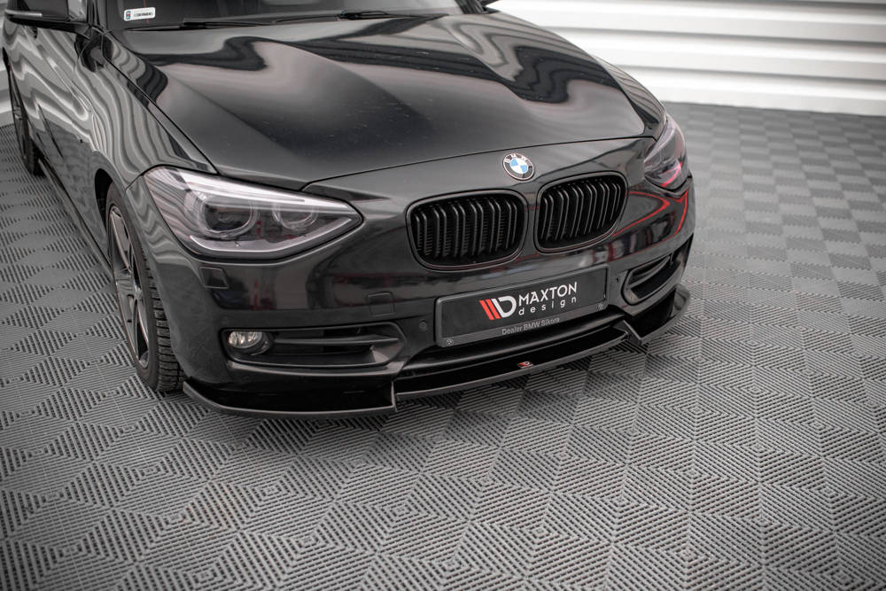 Voorspoiler passend voor BMW 1-Serie F20 Maxton Glans Zwart