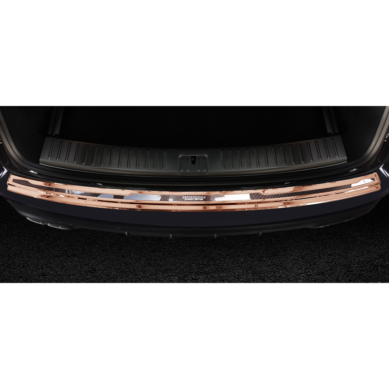 Stainless Steel Rear bumper protector 'Deluxe'  Porsche Cayenne III 2017- 'Performance' Mirror Copper/Copper Carbon