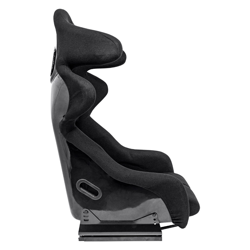 Sport seat 'JJ' - Black - Non-reclinable fibreglass back-rest - incl. slides