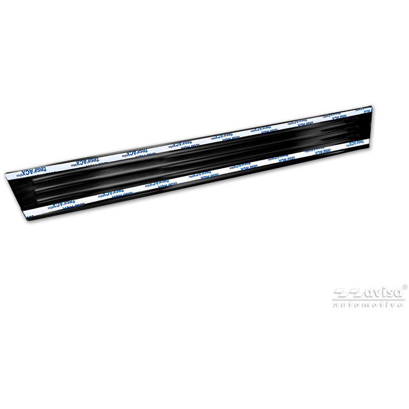 Avisa Matt Black Inox door sill protectors  Fiat Grande Panda (328) 2025- - 'Lines' - 4-pieces