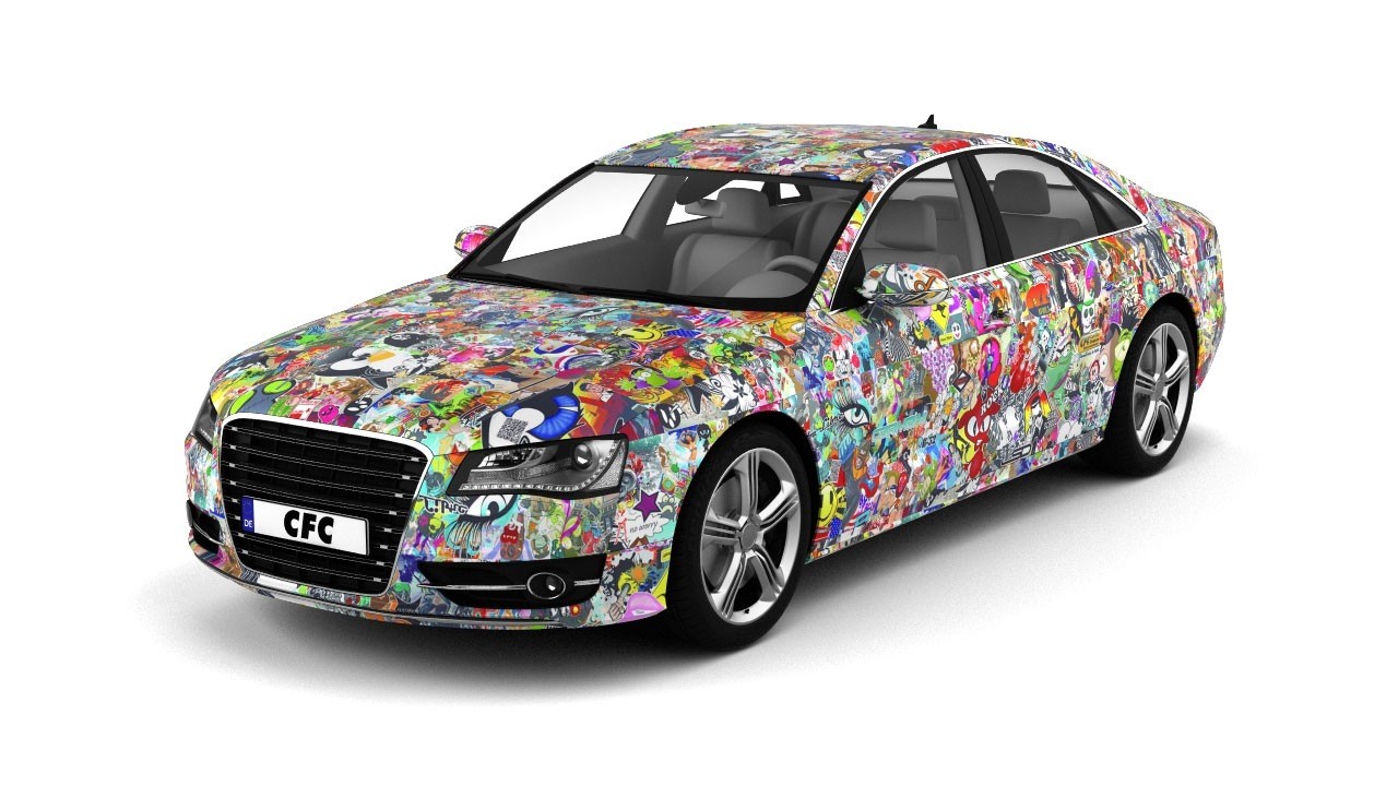 Car wrapping film for full vehicle wrapping CFC Stickerbom