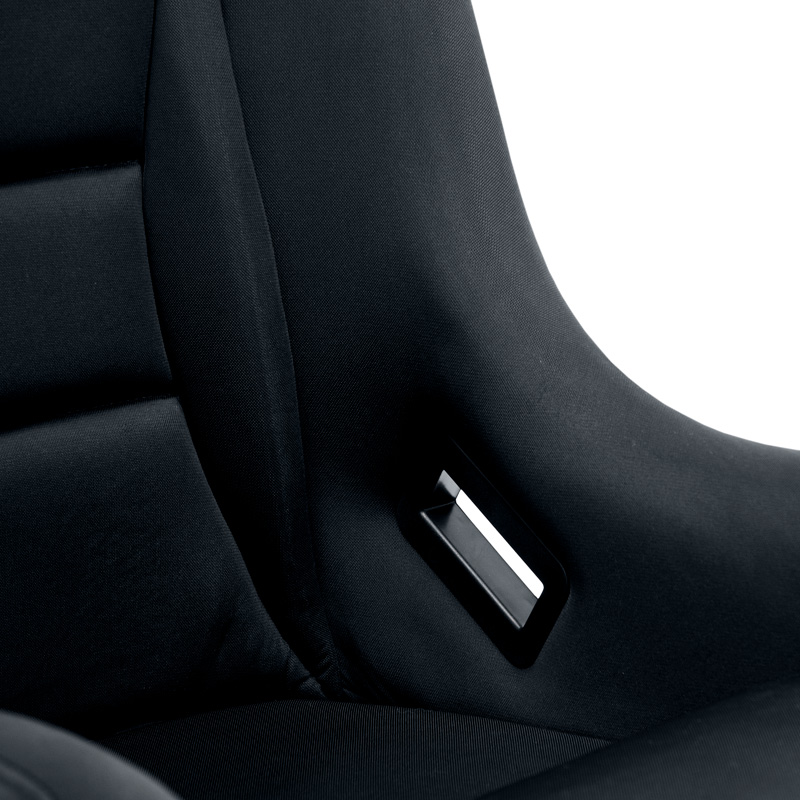 Sport seat 'BS7' - Black - Non-reclinable fibreglass back-rest - incl. slides