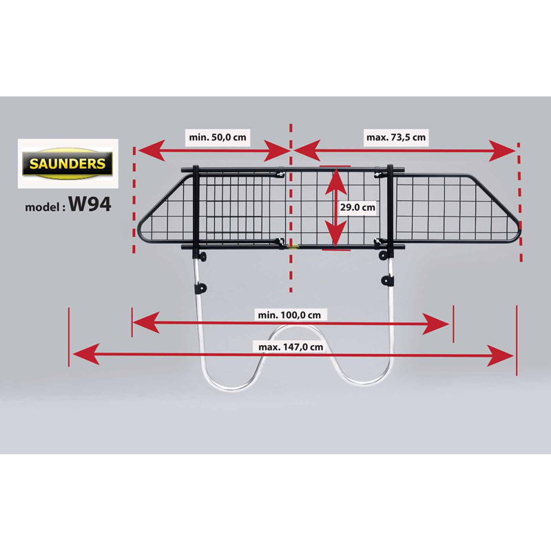 Saunders Universal Dog Guard W-Wire 25-33cm