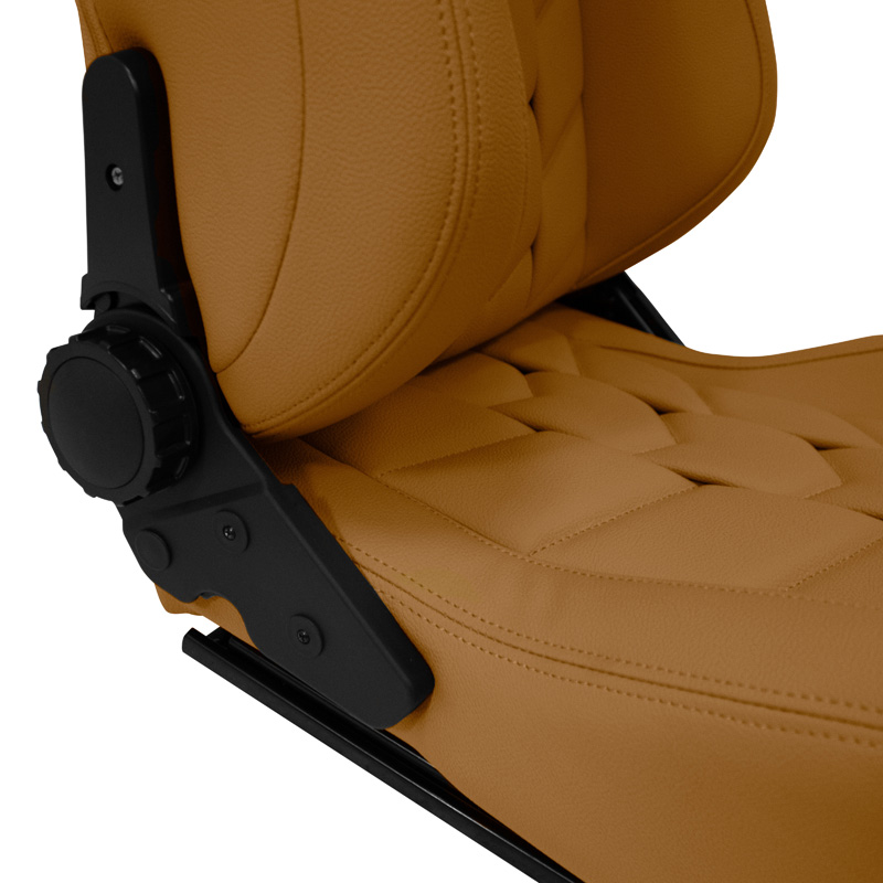 Sport seat 'GK' - Beige Synthetic leather - Dual-side reclinable back-rest - incl. slides