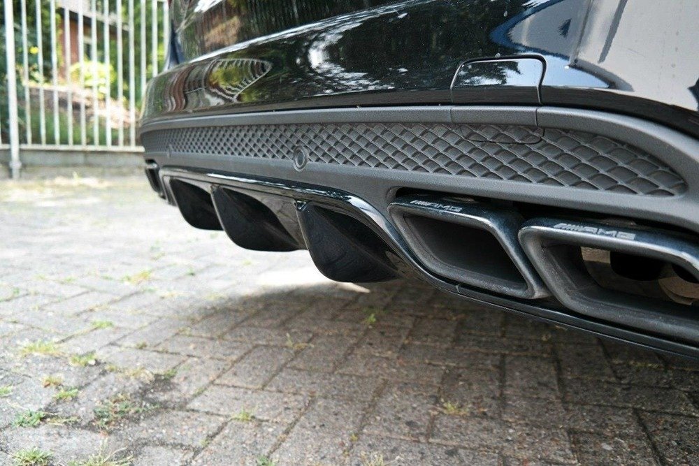Diffuser passend voor Mercedes C-Class S205 63AMG Limousine/Estate Glans Zwart