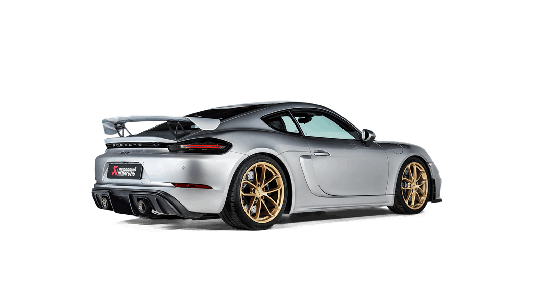 Akrapovic Porsche 718 Cayman Gt4 With Gpf – Gloss Carbon Diffuser