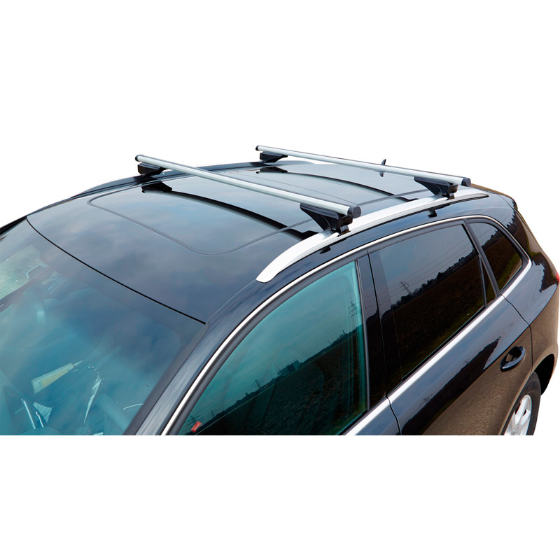 Roof bar set Twinny Load Aluminum A99 for several types with closed or small open roof rails