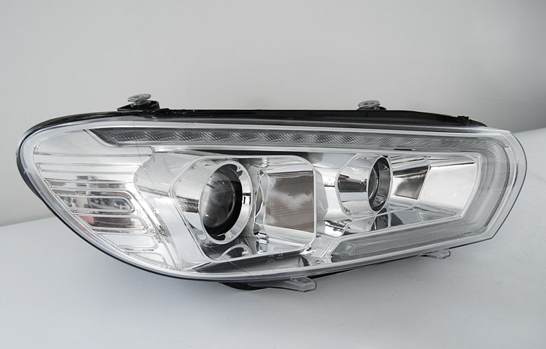 Headlights VW Scirocco lll facelift 08-14 DRL Dynamic LED Zilver Xenon