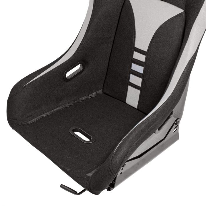 Sport seat 'RT' - Black/Grey - Non-reclinable fibreglass back-rest - incl. slides