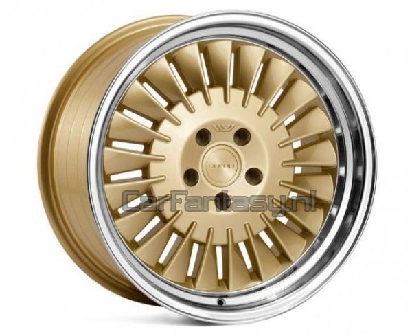 Ispiri CSR1D 8.5/9.5x18 5X100 ET35 VINTAGE-GOLD-POLISHED-LIP Bre