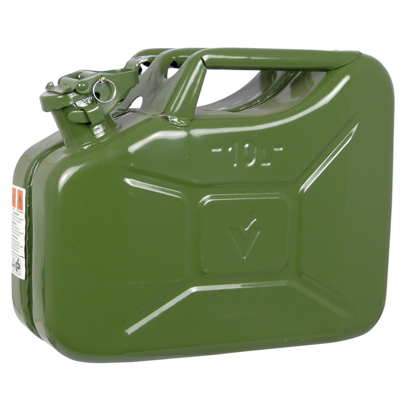Carpoint Fuel Can / Jerry Can 10L green metal UN-approved