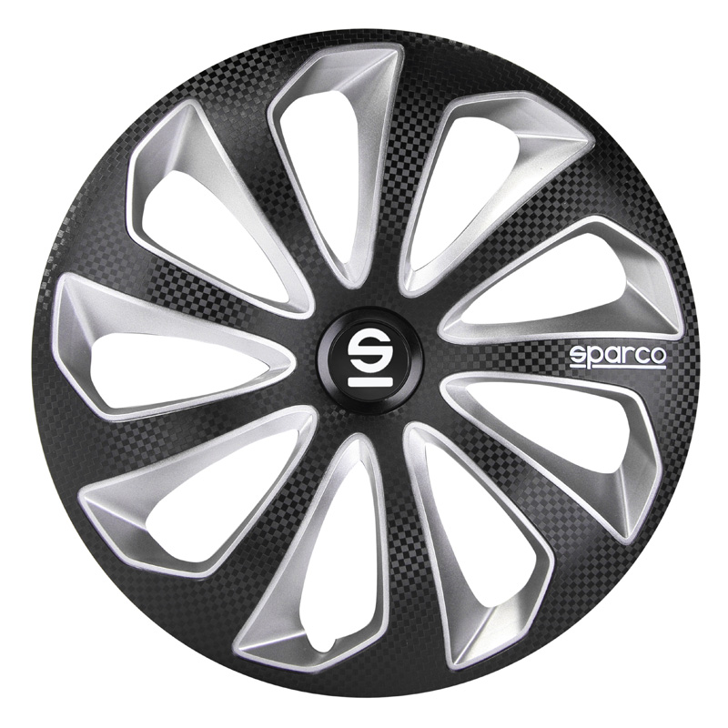 Sparco Wheel Covers Sicilia - 14-inch - Black/Silver/Carbon - Set of 4 pieces