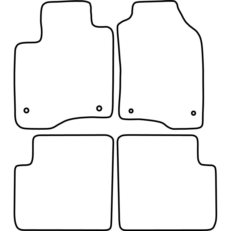 Set velour car mats  Fiat Panda 2015-