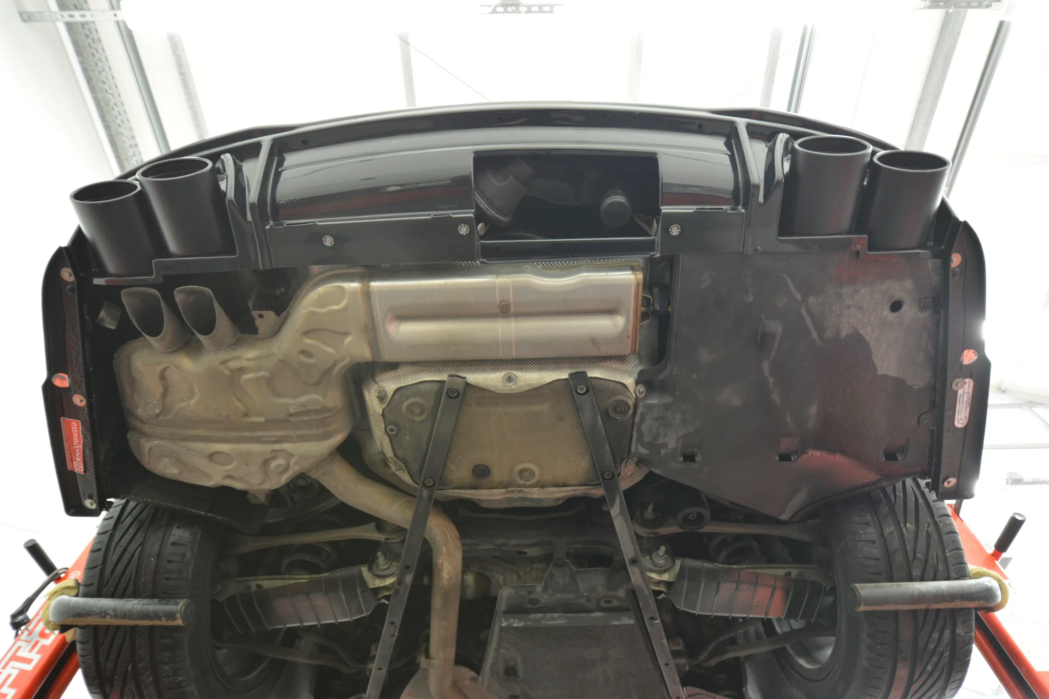 Diffuser passend voor Audi S6 / A6 S-Line C8 Maxton Glans Zwart