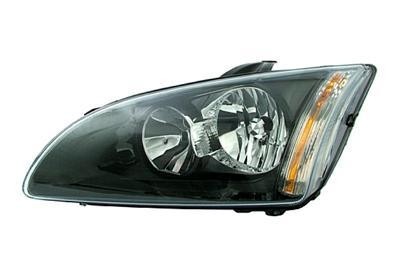koplamp, H1+H7, zwart, elektr verstelb, rechts Ford Focus, 2004-