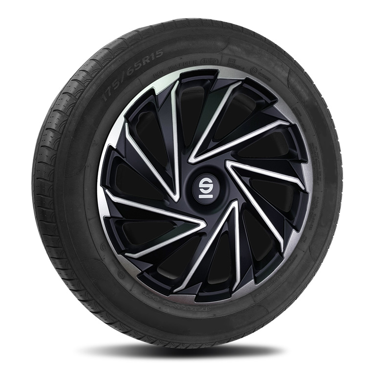 Sparco Wheel Covers Varese - 14-inch - Silver/Black - Set of 4 pieces