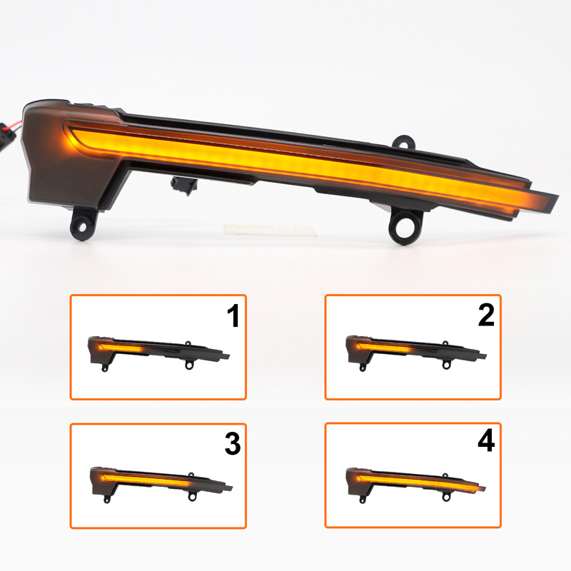 Set LED Side-Mirror Indicators  Seat (Cupra) Ateca 2016- & Seat Tarraco 2019- - Smoke - incl. Dynamic Running Light