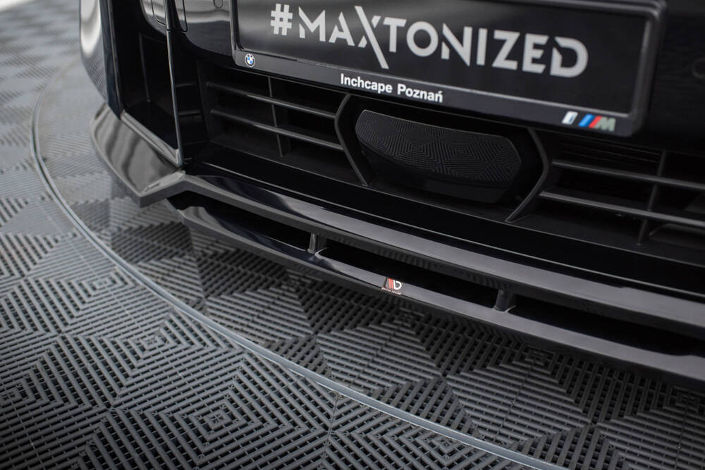 Voorspoiler passend voor BMW XM G09 Maxton Glans Zwart V.1