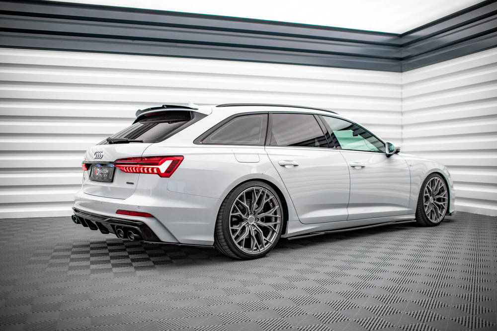 Zijskirts passend voor Audi A6 S-Line / S6 C8 Maxton Glans Zwart