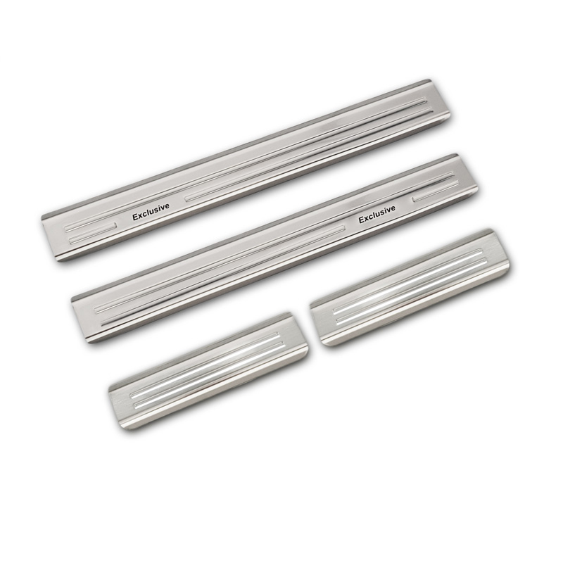 Inox door sill protectors  Volkswagen Golf Sportsvan 2014- 'Exclusive' - 4-pieces