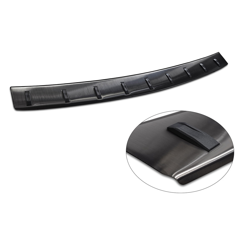 Black Stainless Steel Rear bumper protector  Volkswagen Passat Variant (CJ5) incl. R-Line & Hybrid 2024- 'STRONG EDITION'