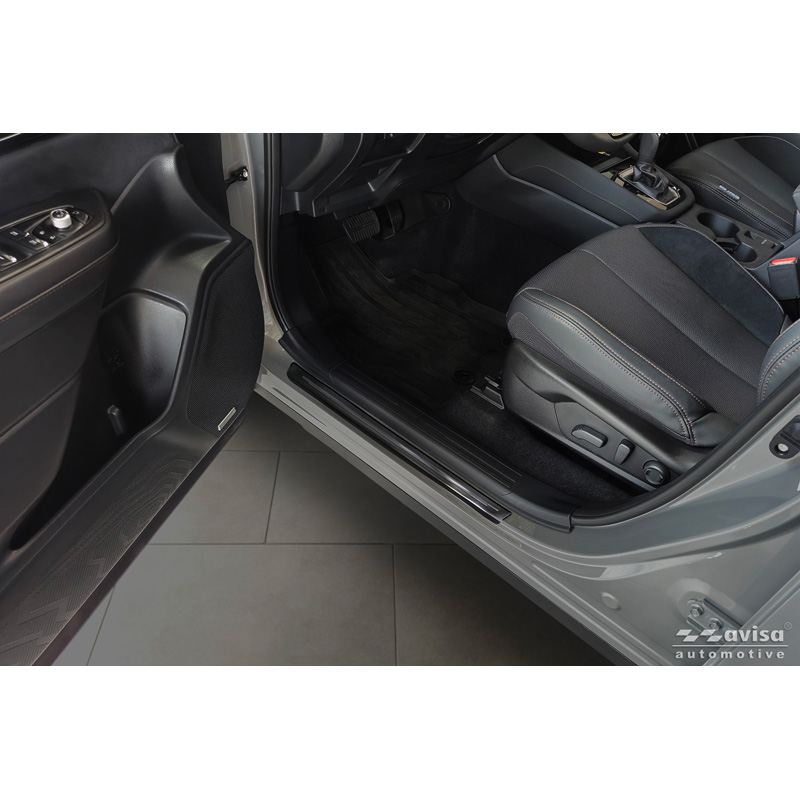 Avisa Black Inox door sill protectors  Subaru Forester (SL) 2024- - 4-pieces