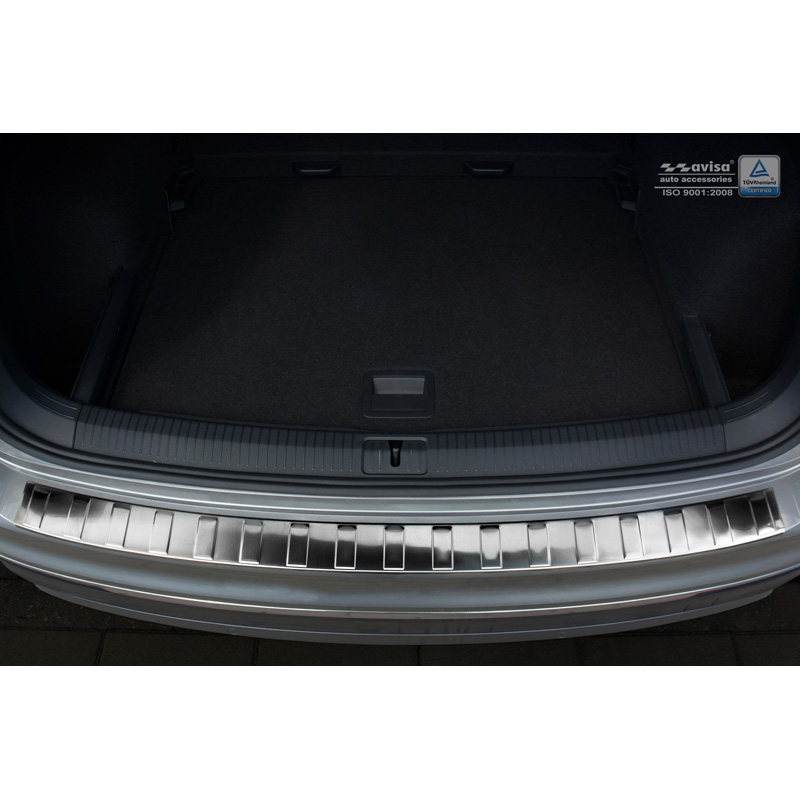 Stainless Steel Rear bumper protector  Volkswagen Tiguan II incl. Allspace & R-Line 2016-2020 & FL 2020-2024 'Ribs'