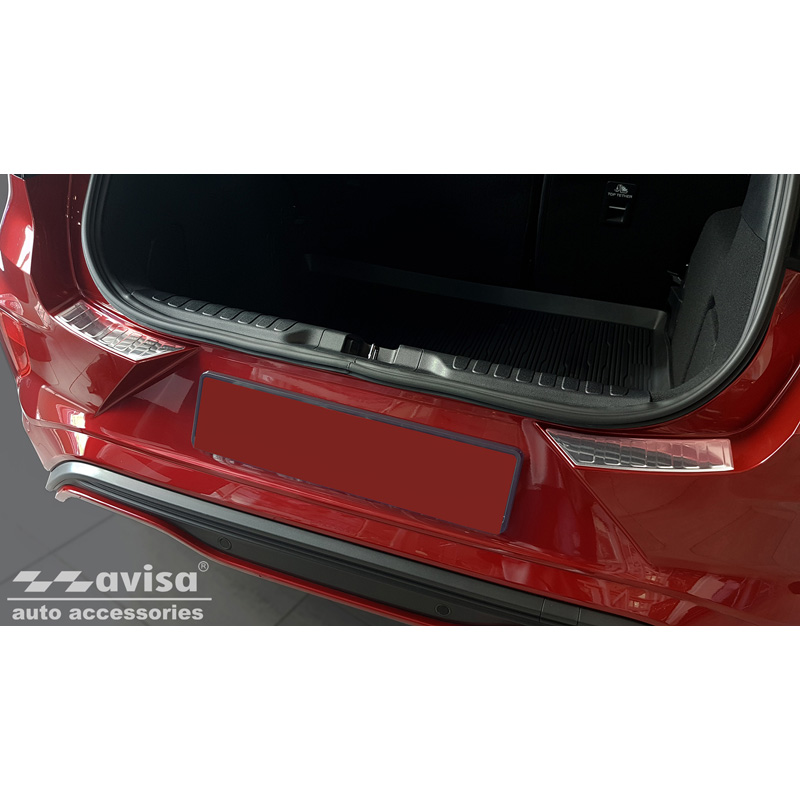 Stainless Steel Rear bumper protector  Ford Puma 2019- 'Ribs' (2-Pieces)