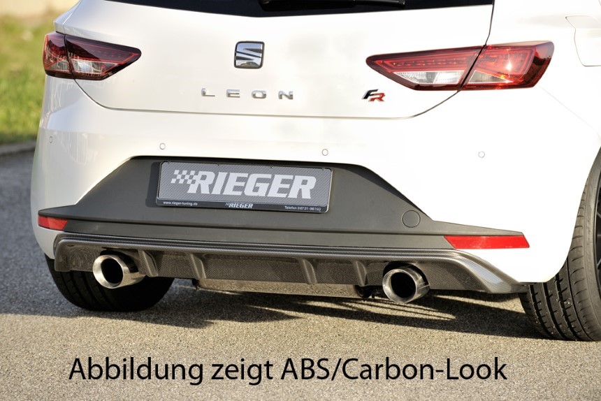 Diffuser passend voor Seat Leon F5 FR Rieger sportuitlaat links + rechts