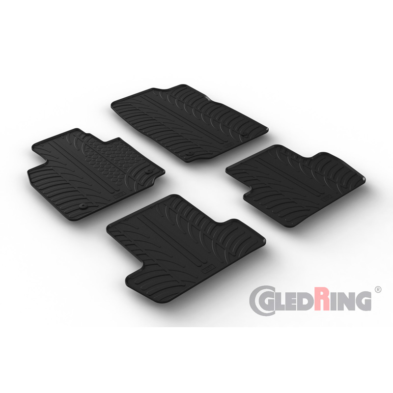 Rubber car mats set  Mazda MX-30 (DR) 2020- (T profile 4-pieces + mounting clips)