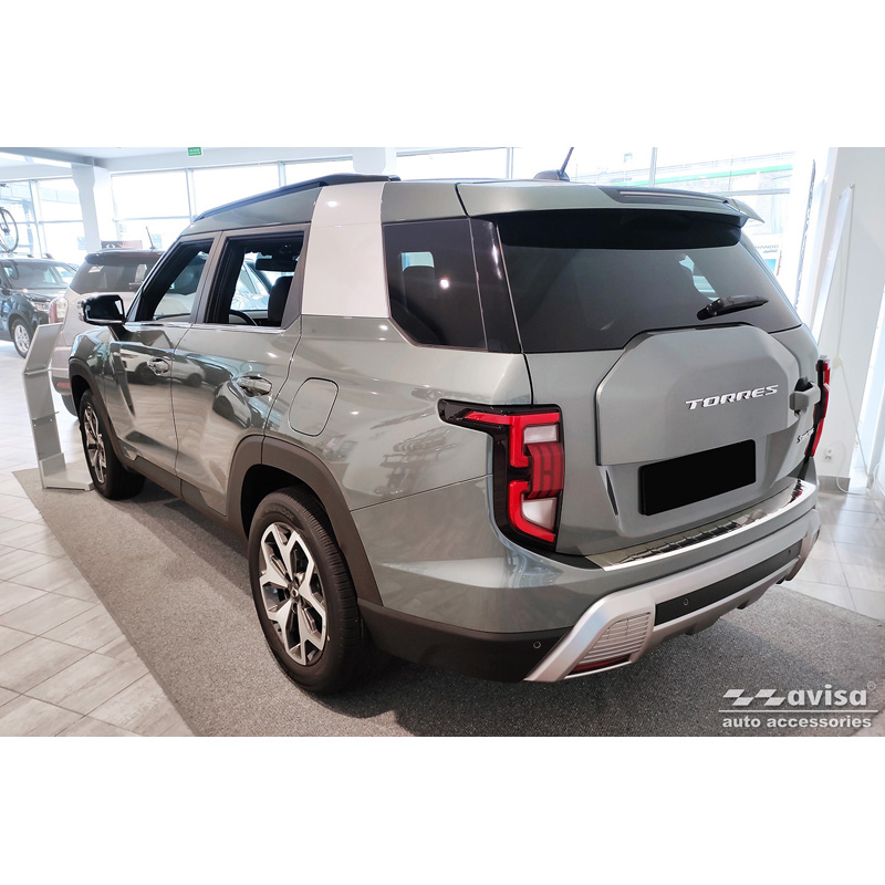 Stainless Steel Rear bumper protector  SsangYong Torres (J100) 2022- 'Ribs'