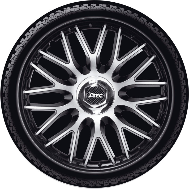 Set J-Tec wheel covers Orden 15-inch black + chrome ring