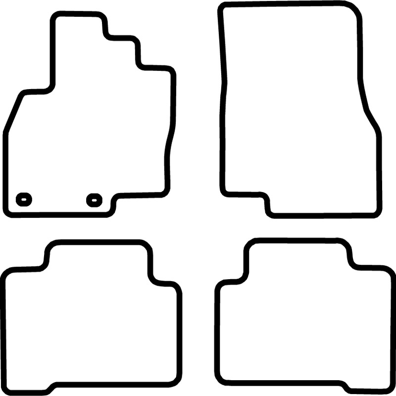 Set velour car mats  Mitsubishi Grandis 2004-2011 (2 rows / 5-persons)
