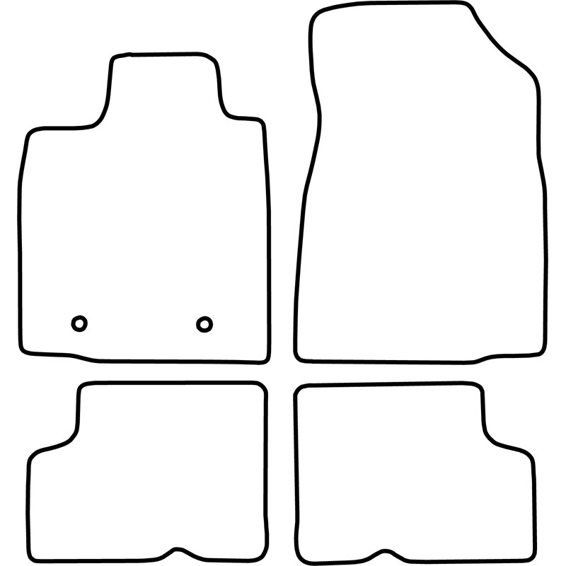 Set velour car mats  Dacia Sandero 2008-2012