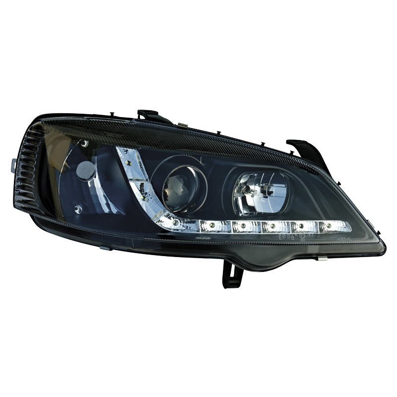 Set Headlights in DRL-Look  Opel Astra G 1998-2003 - Black