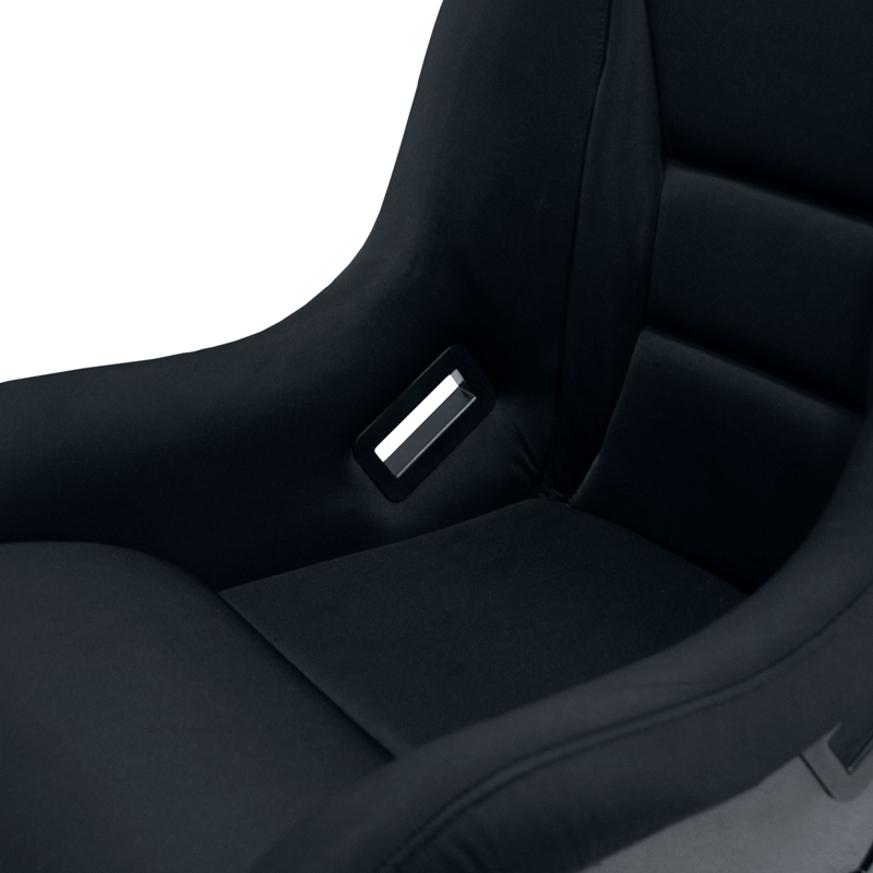 Sport seat 'BS7' - Black - Non-reclinable fibreglass back-rest - incl. slides