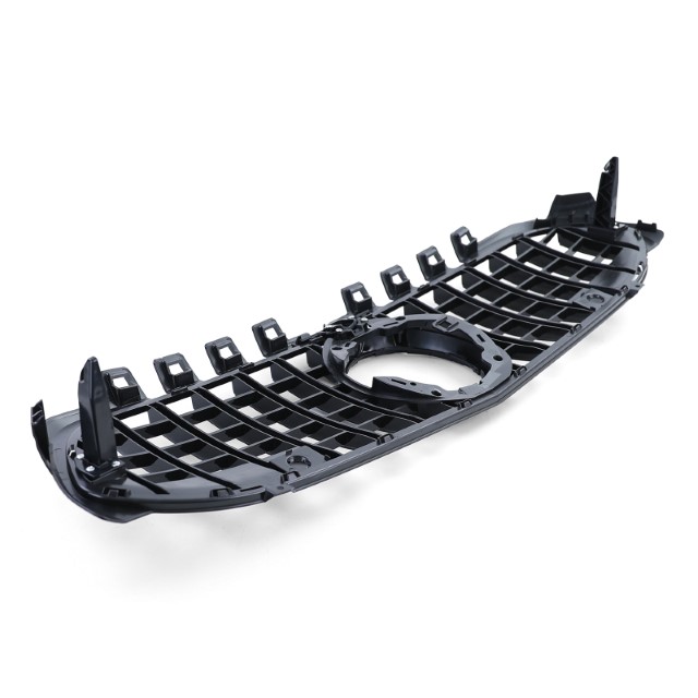 Grill passend voor Mercedes A klasse W177 / V177 GT-Look Glans Zwart chroom Camera
