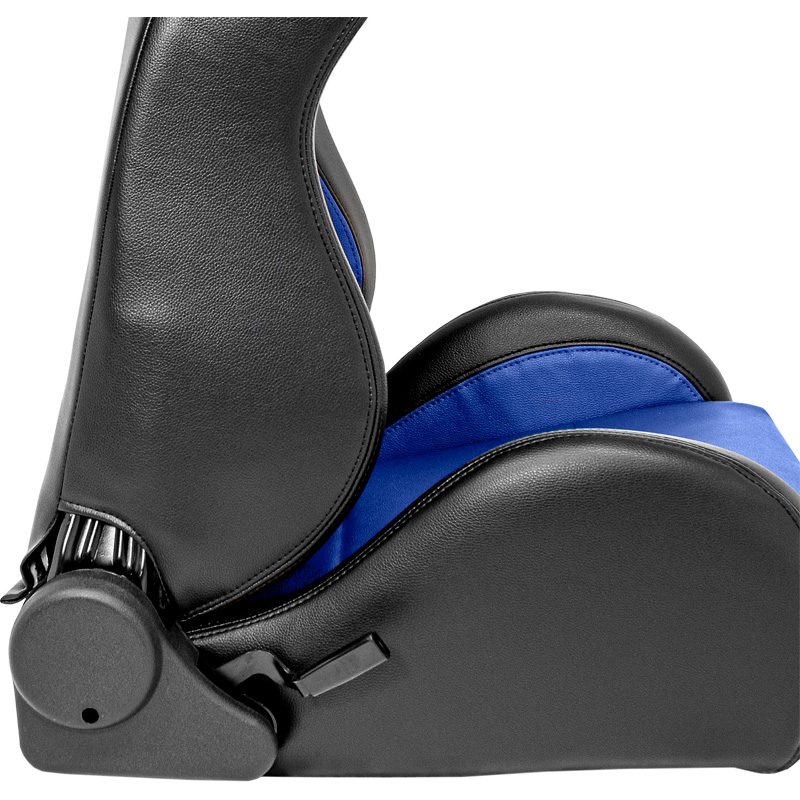 Sport seat 'Eco' - Black/Blue Synthetic leather - Right-side reclinable back-rest - incl. slides
