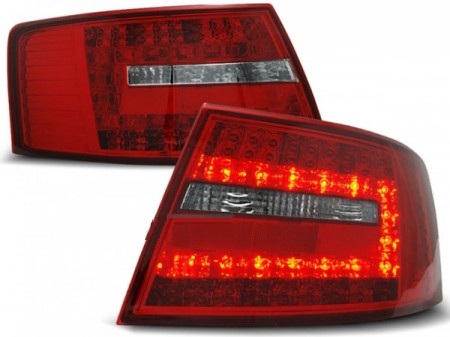 LED Tail lights Audi A6 B5 Sedan 6/04-10/08 Red/Clear