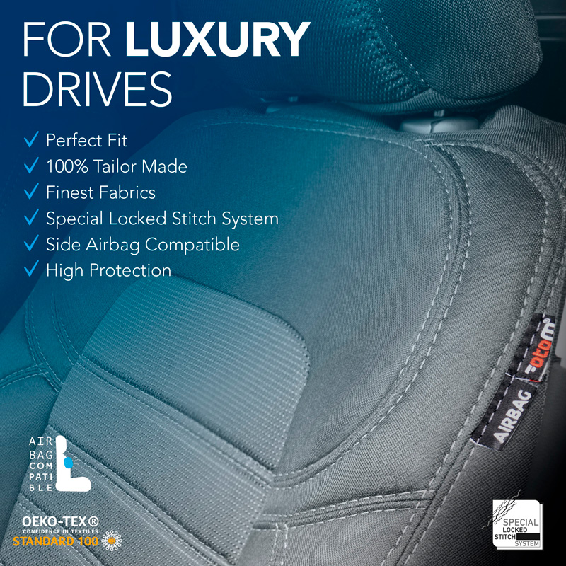 Original Design Textile seat covers 1+1  Renault Trafic/Fiat Talento/Nissan NV300/Opel Vivaro 2014-